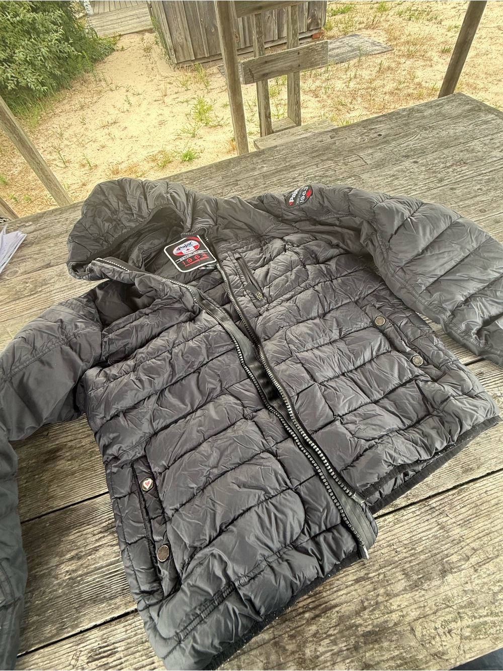 PAJAR Black Quilted Puffer Jacket with Hood sz boysgirls L